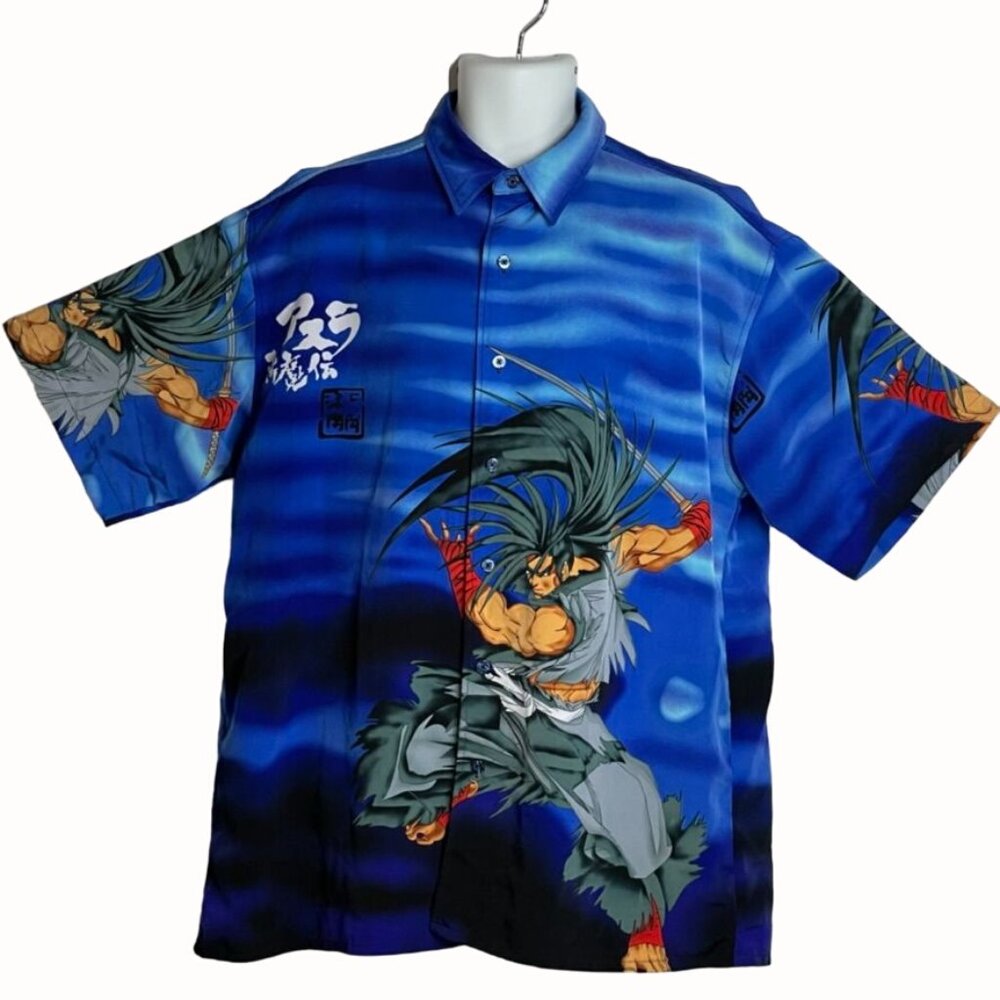 Samurai-Themed DTEK Sport Button-Up‎ Anime Shirt XL